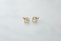 Gold Elephant Earrings